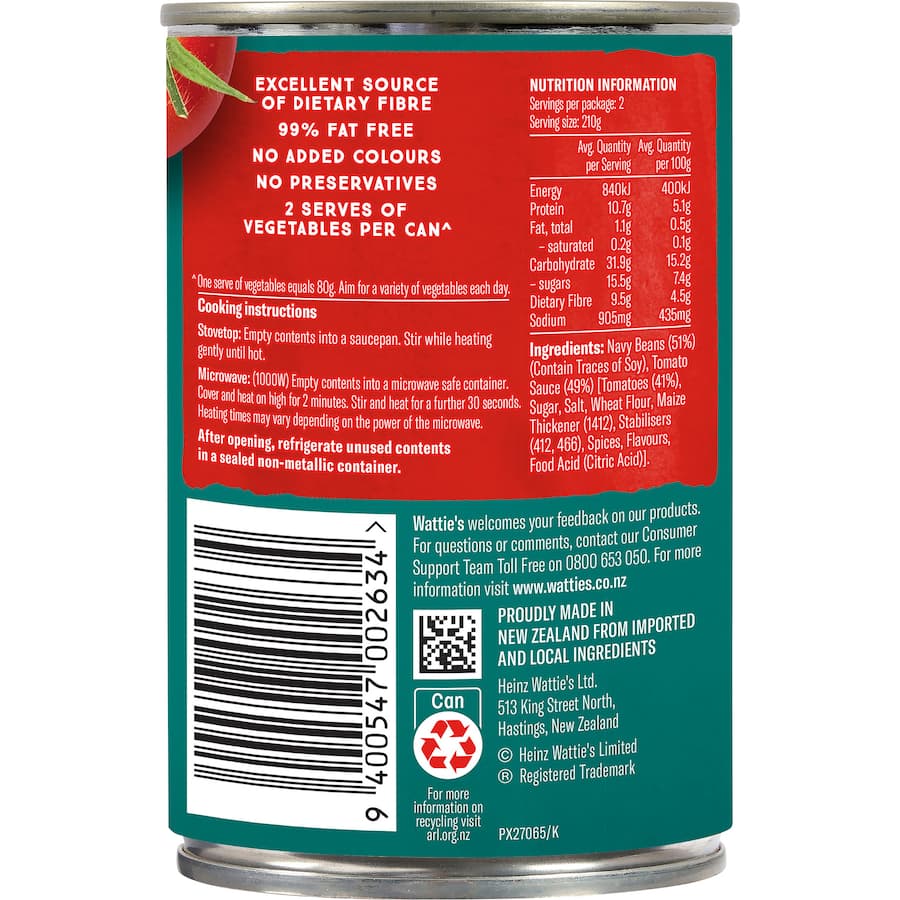 Watties Baked Beans Can 420g