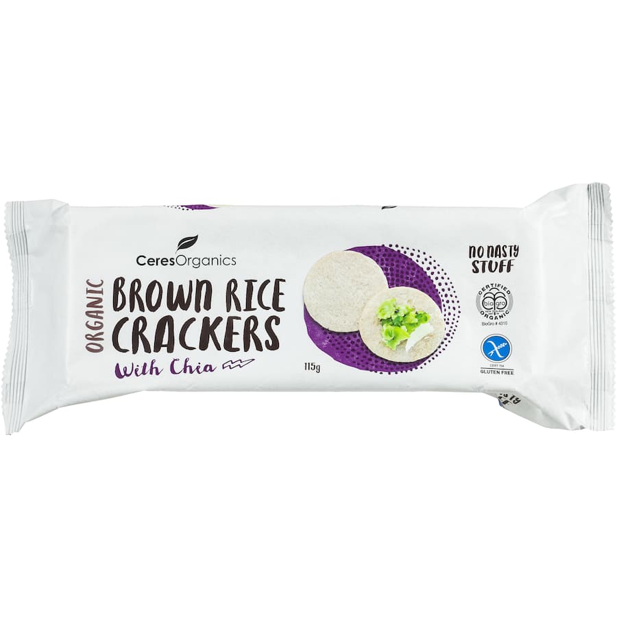 Ceres Organics Rice Crackers Chia