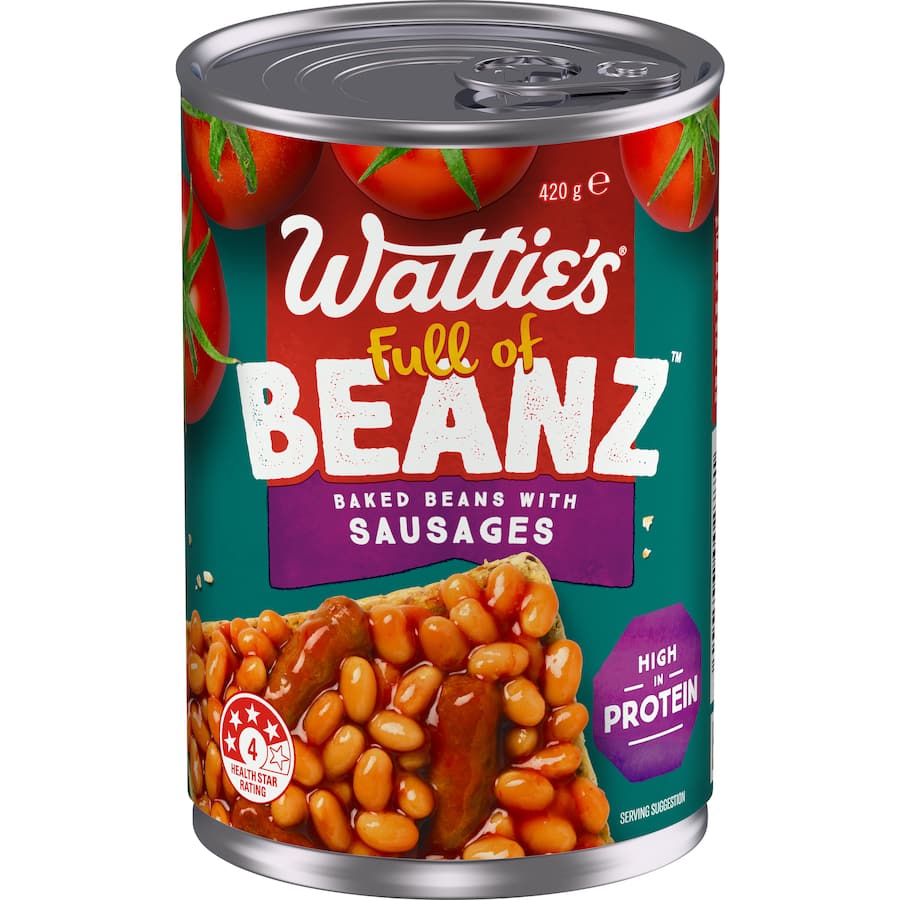 Wattie's Baked Beans & Sausages Can 420g