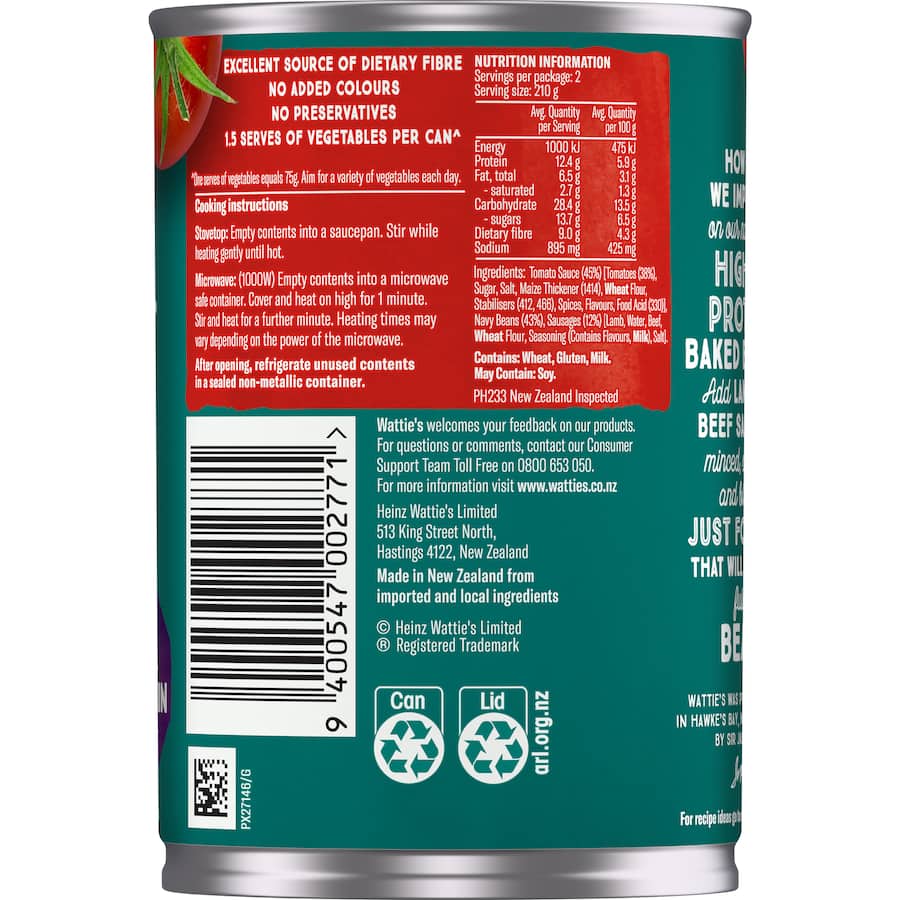 Wattie's Baked Beans & Sausages Can 420g