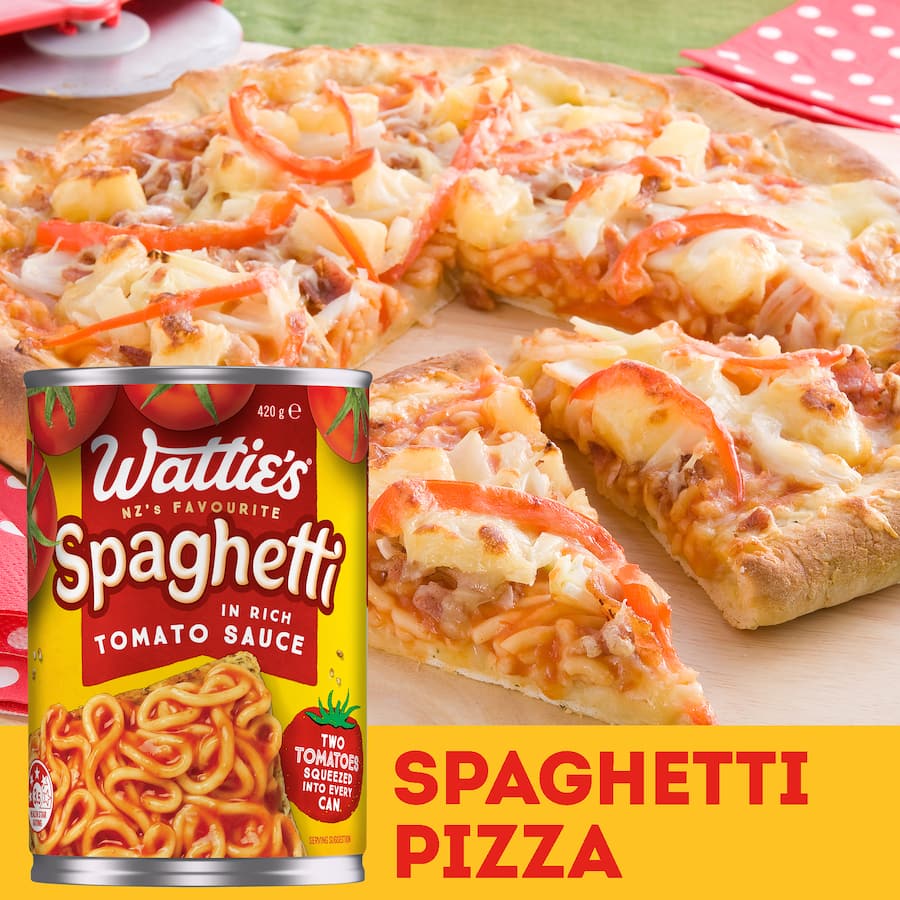 Watties Spaghetti In Tomato Sauce Can 420g
