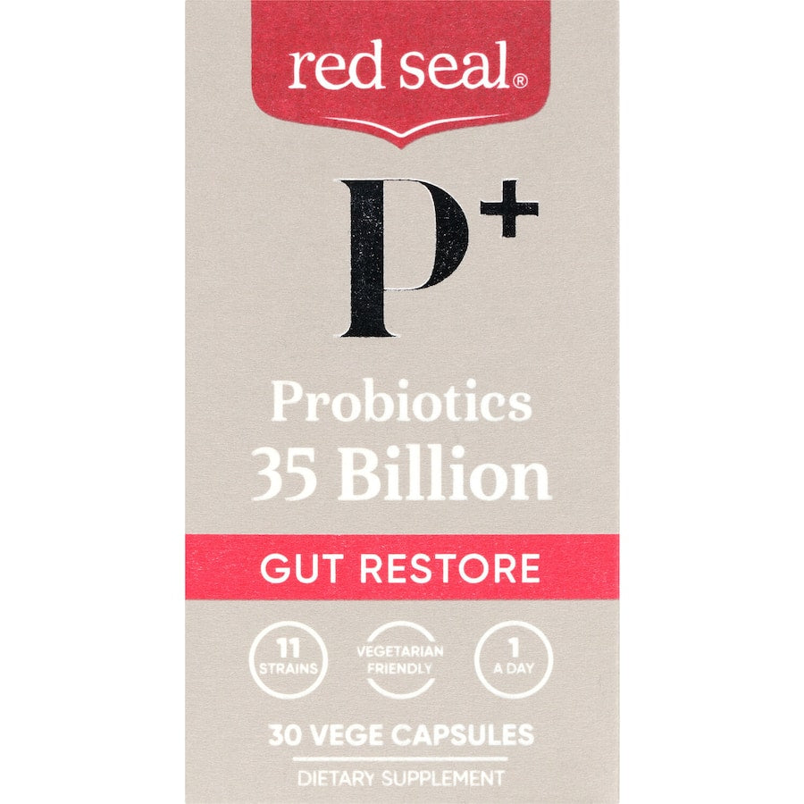 Red Seal Probiotic 35 Billion: 35 billion live cells from 11 probiotic strains for optimal gut health and digestion support.