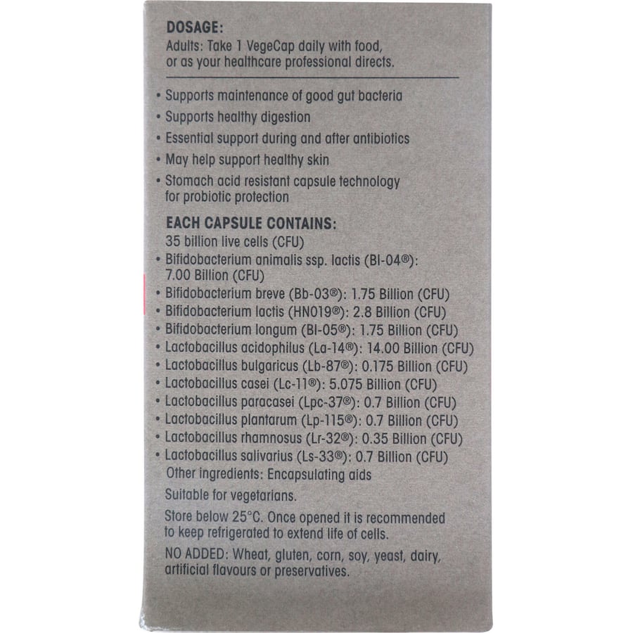 Red Seal Probiotic 35 Billion – daily gut health support with 11 probiotic strains and 35 billion live cells for optimal digestion.