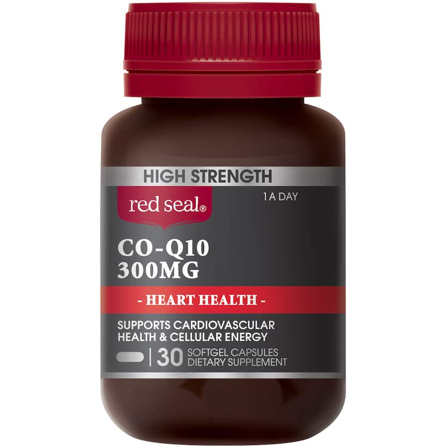 Red Seal High Strength Heart & Circulation Coq10 Plus Vit D 300mg
