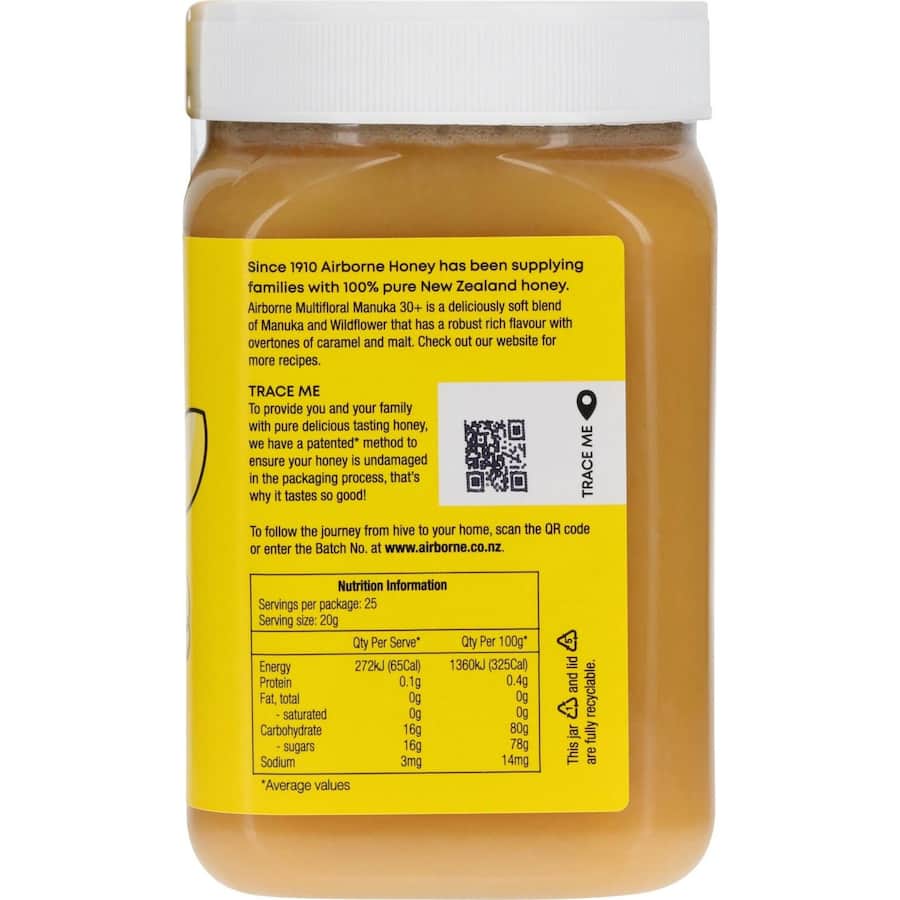 Airborne Manuka Honey Multiflora Plus 25 500g