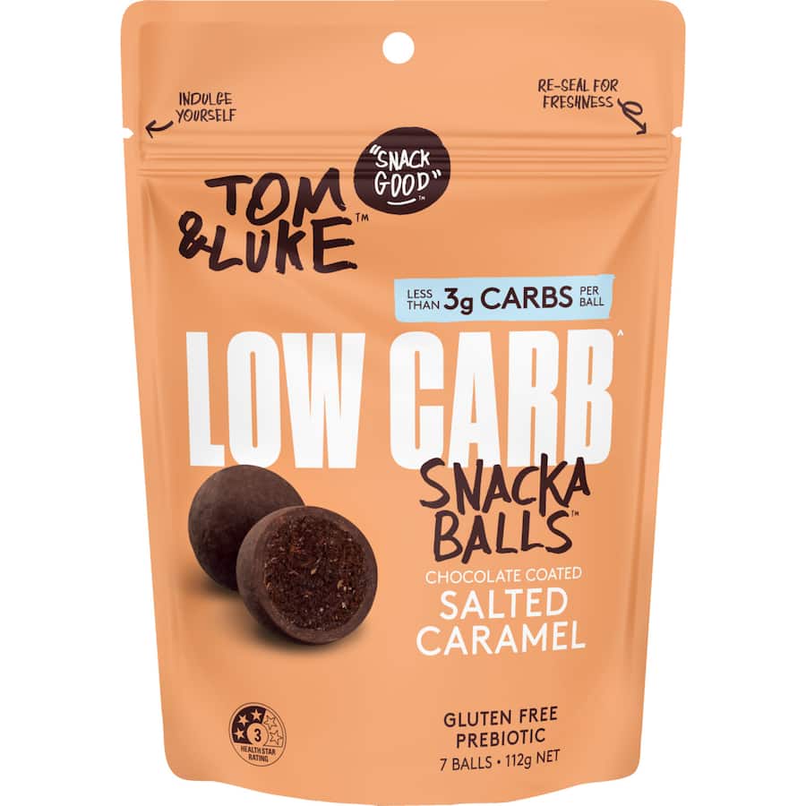 Tom & Luke Snack Balls Low Carb Caramel 112g