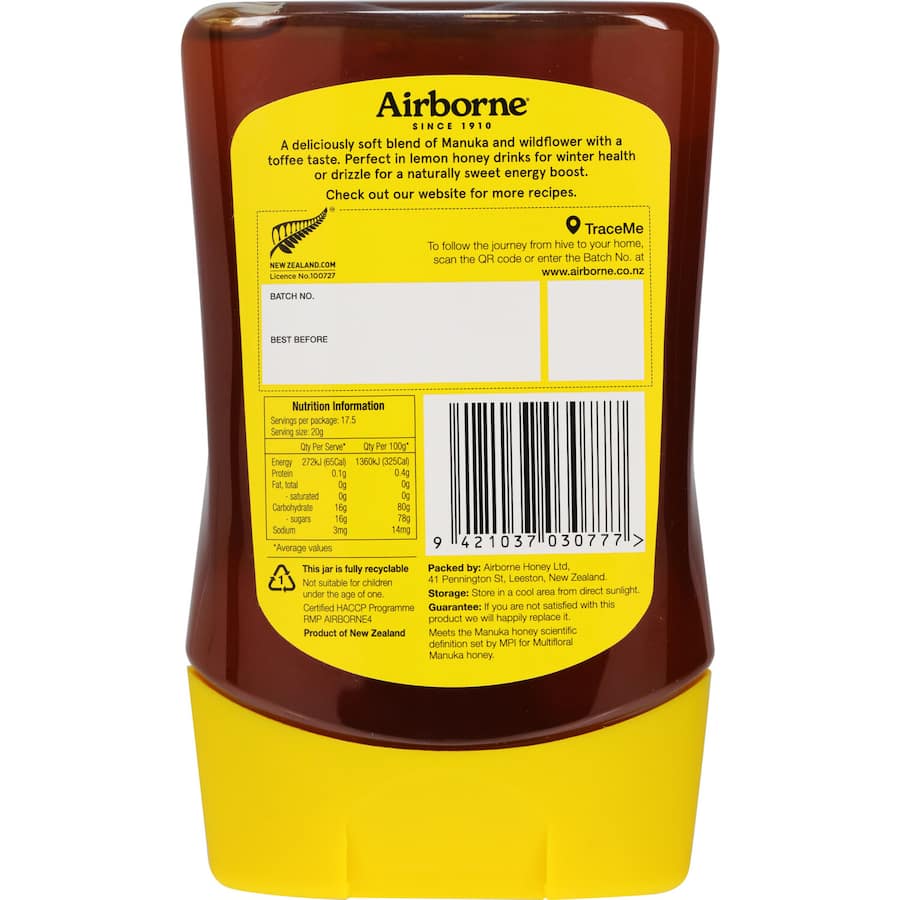 Airborne Honey Manuka Multifloral 30+ Uds 350g