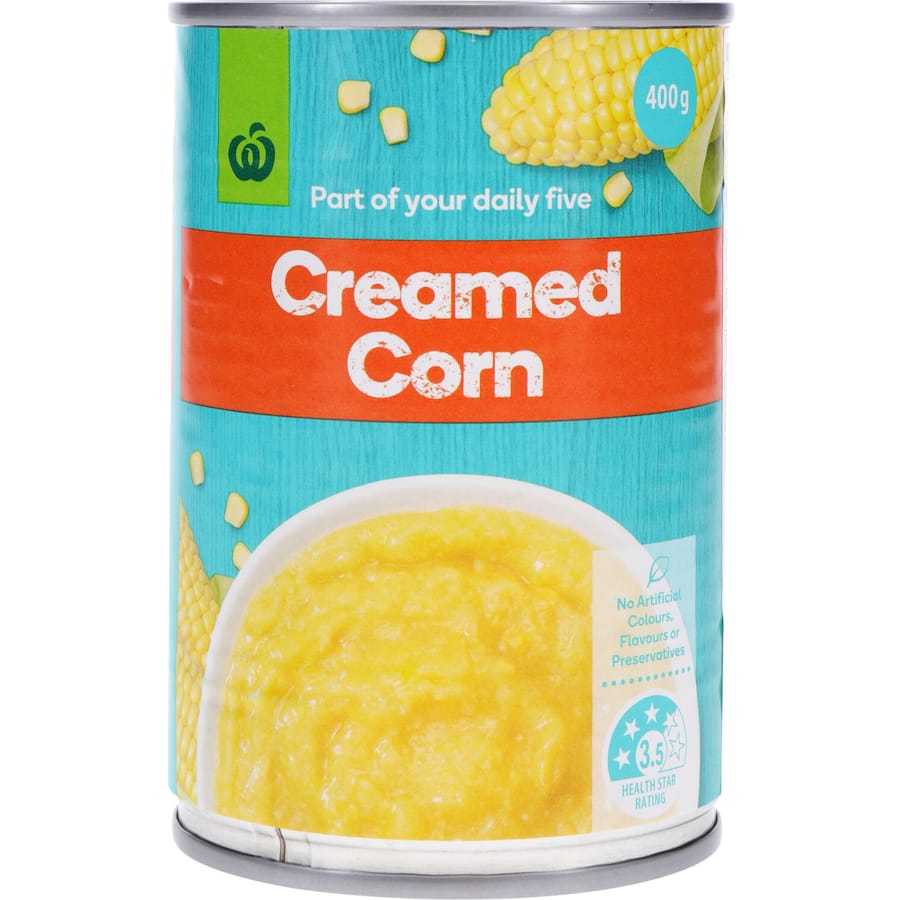 Woolworths Corn Creamed Can 400g