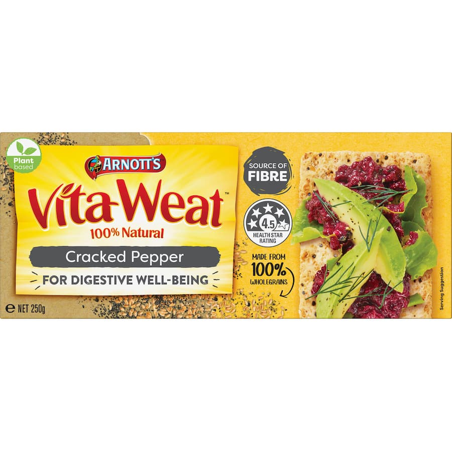 Crisp, cholesterol-free bread topped with bold cracked pepper flavor, made from 100% natural ingredients.