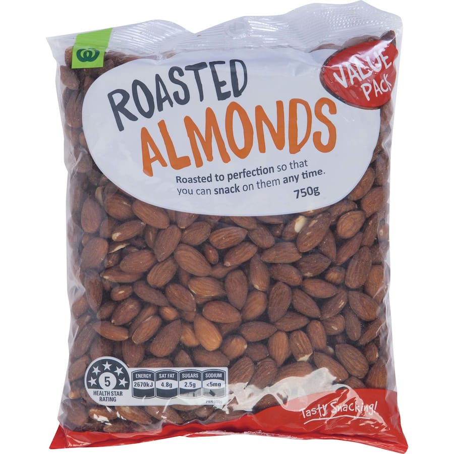 Woolworths Almonds Roasted 750g