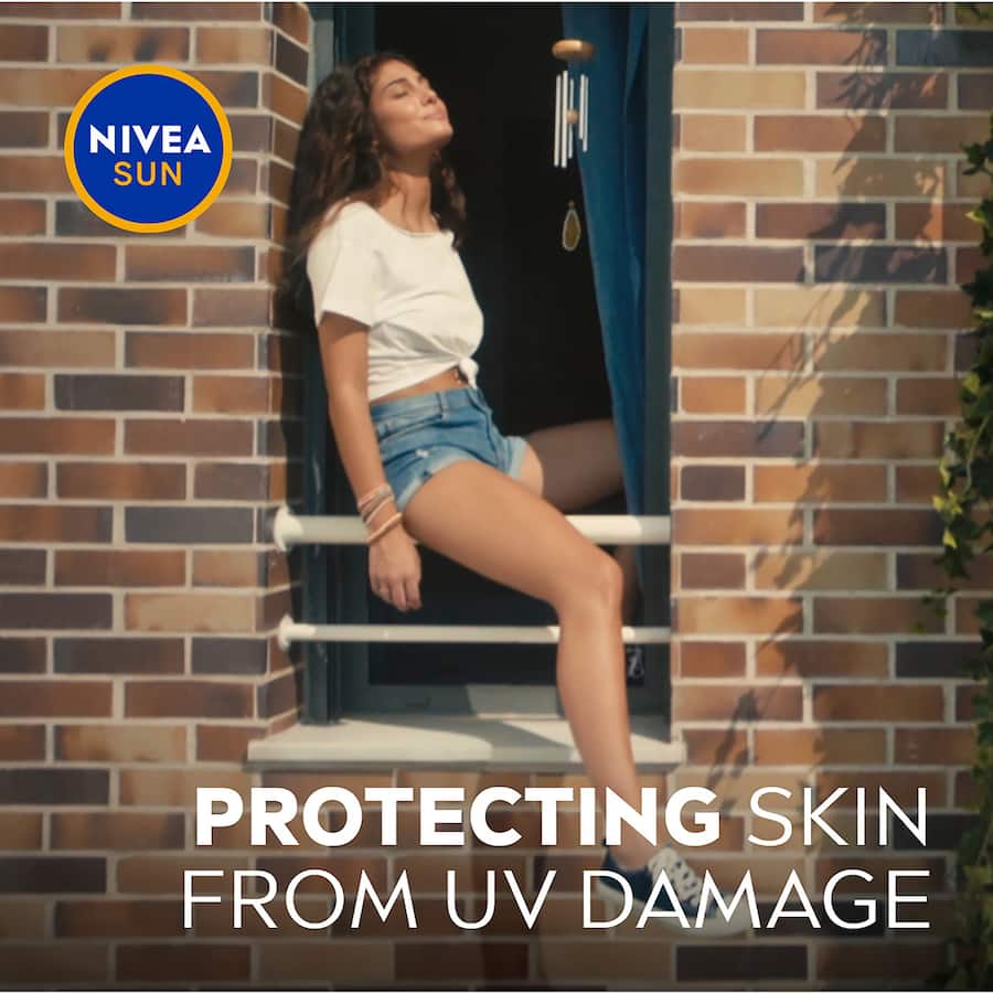 Nivea Sunscreen Protect & Moisture SPF 50: Broad spectrum protection, moisturizes skin, water-resistant, enriched with Vitamin E.