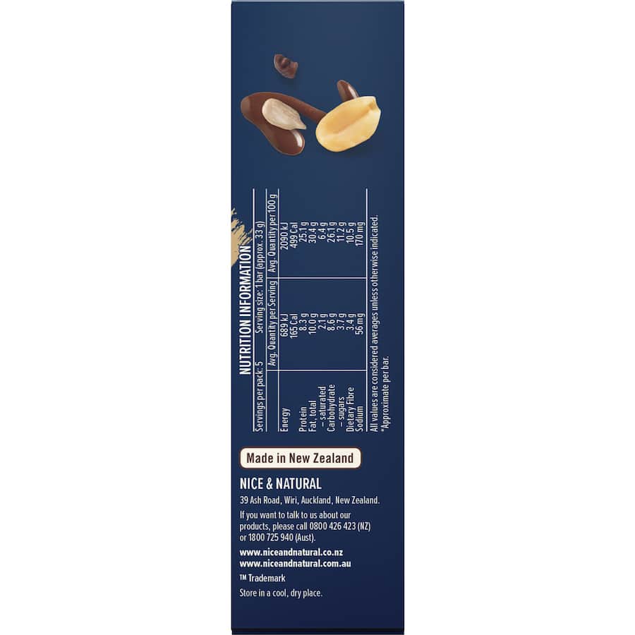 Protein Nut Bar with 3 Super Seeds and Dark Choc Cacao, boasting 25% protein and only 4g sugar for a nutritious snack.