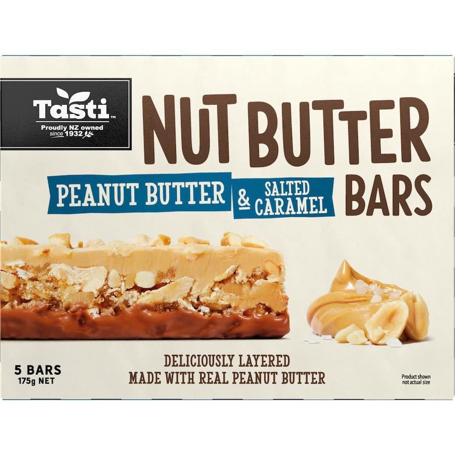 Tasti Nut Bars Peanut Butter & Salted Caramel 5pk 175g