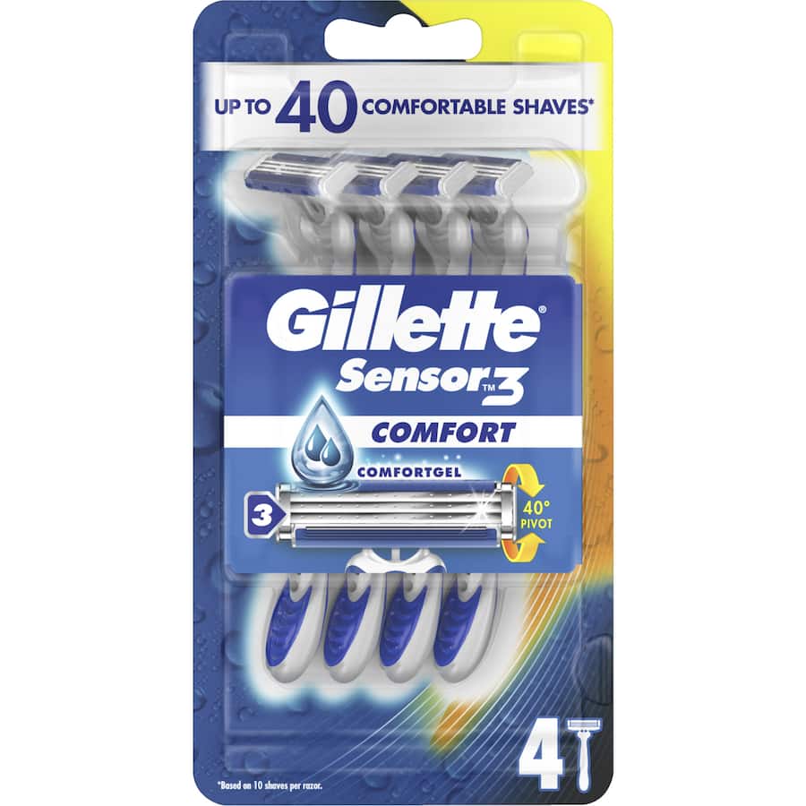 Gillette Sensor 3 Disposable Razor Comfort 4pack