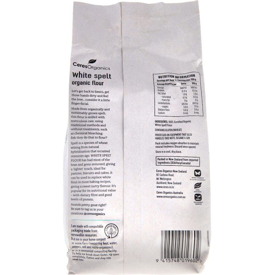 Ceres Organics Spelt Flour White