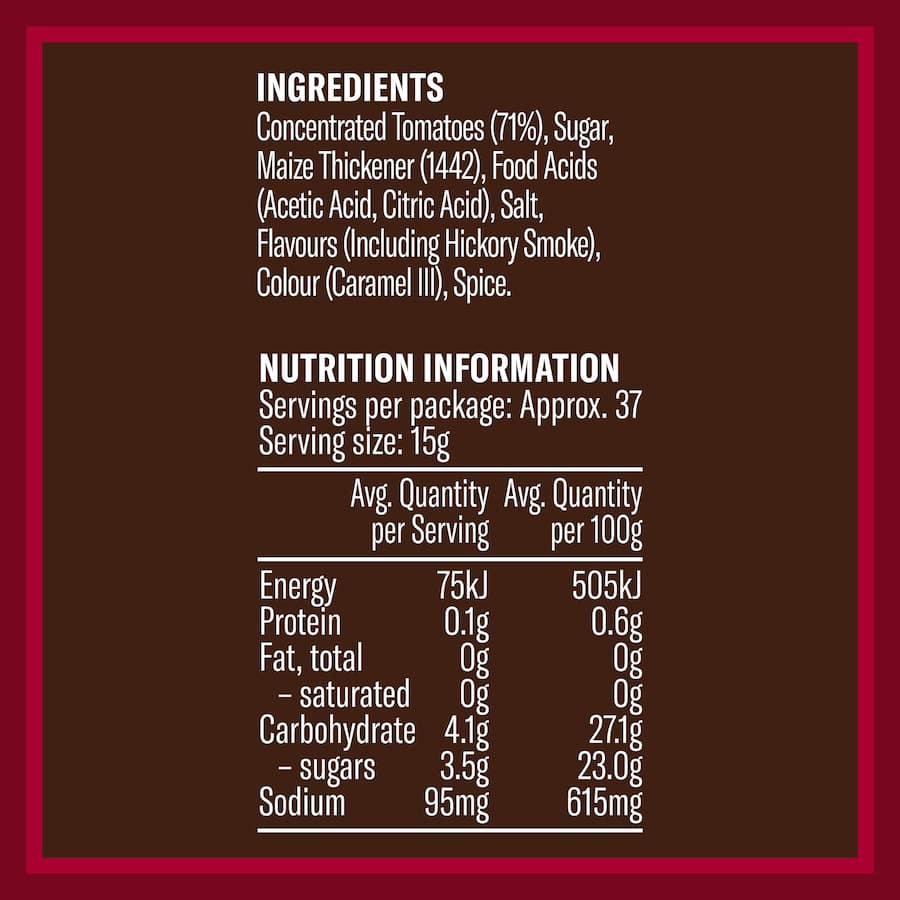 Wattie's BBQ Sauce Smoked Hickory brings rich, smoky flavor to meats, perfect for grilling and marinating without preservatives.