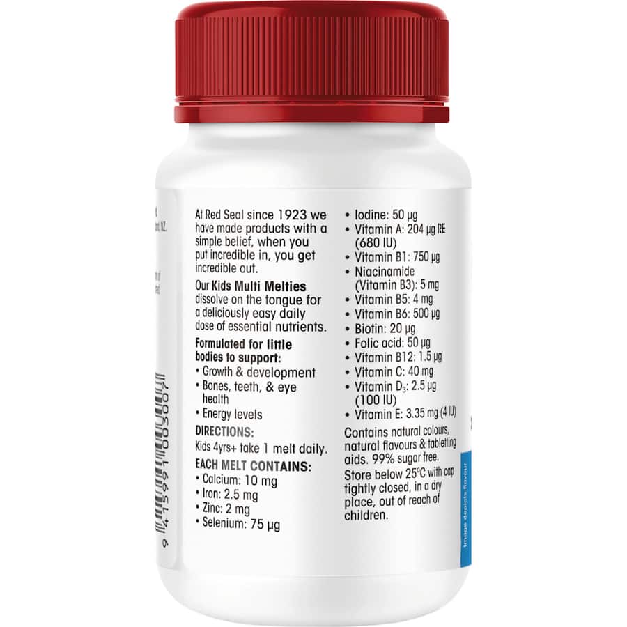 Chewable berry-flavored vitamins with iron for kids, supporting health, energy, and cognitive development.