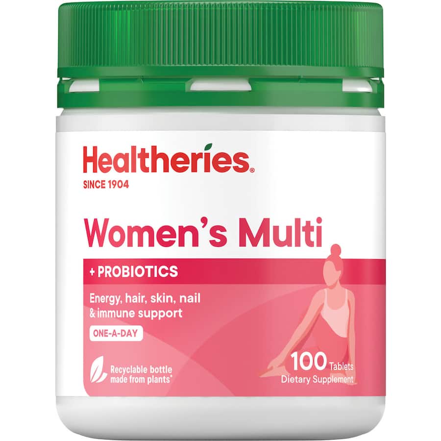 Healtheries Women's Multi One A Day multivitamin, packed with essential vitamins and minerals for women's health and vitality.