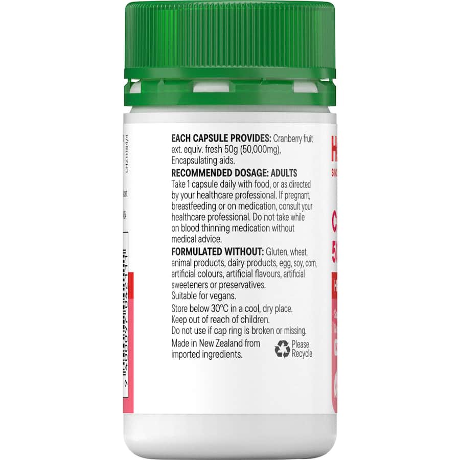 Healtheries Bladder Care Cranberry 50,000 dietary supplement for urinary health with high-quality cranberry extract.