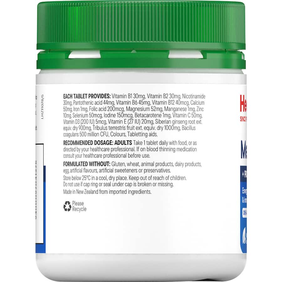 Healtheries Men's Multi One A Day, a daily multivitamin packed with essential nutrients for energy and overall wellbeing.