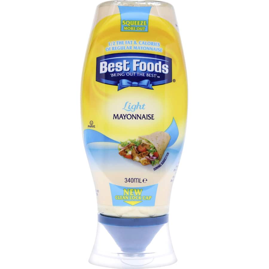 Best Foods Mayonnaise Light Squeeze bottle 340mL