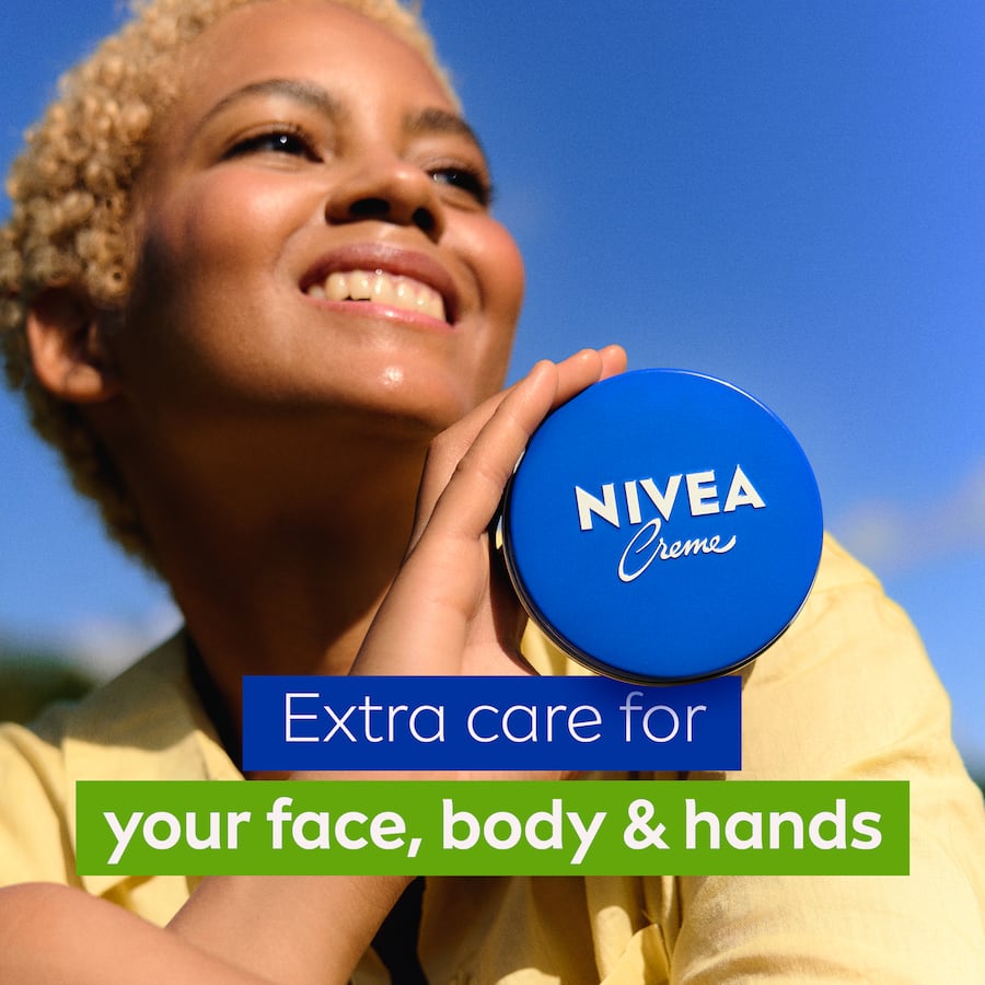 Nivea Creme Moisturiser for Face and Body, an iconic cream for intensive hydration, suitable for all skin types, including sensitive.