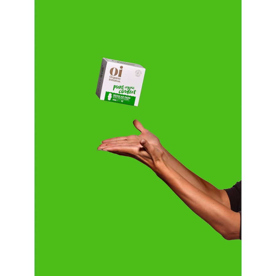 Oi 100% Organic Cotton Pads Ultra Thin Regular 10pack