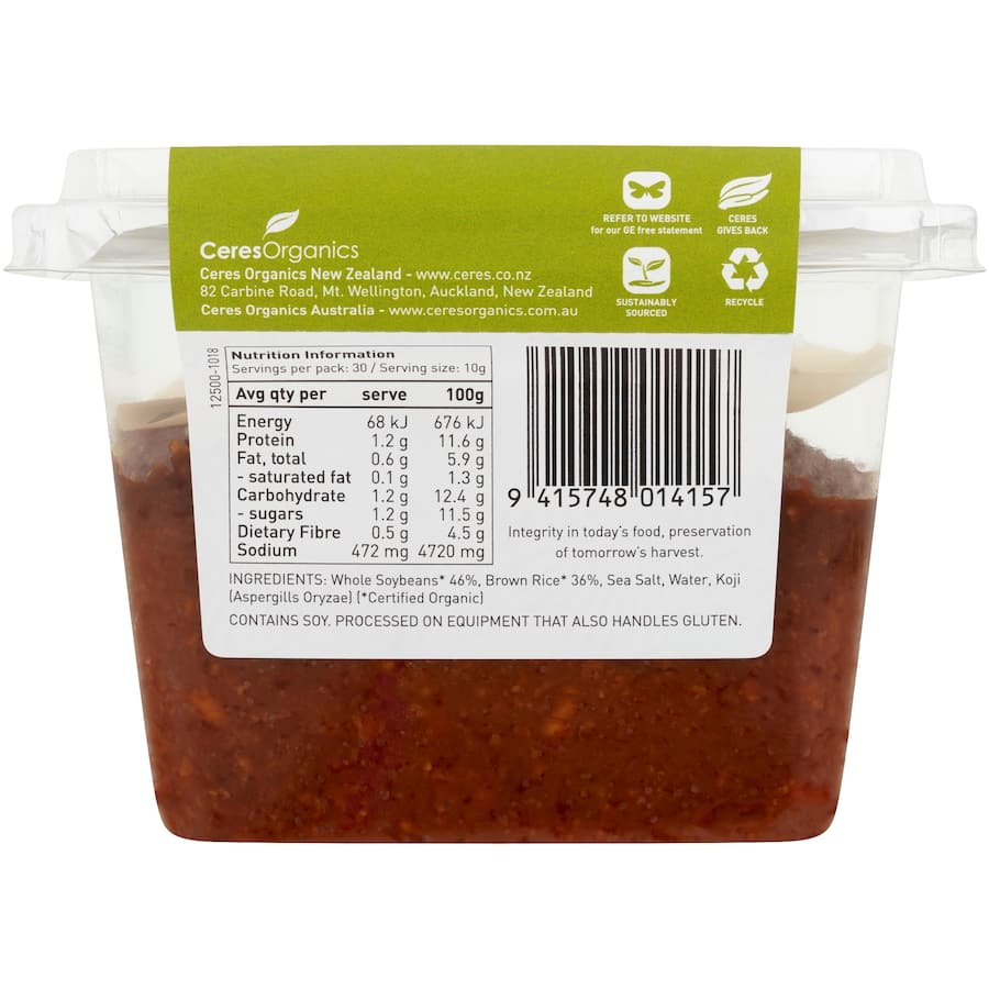 Ceres Organics Miso Paste Genmai Shiro Pottle 300g
