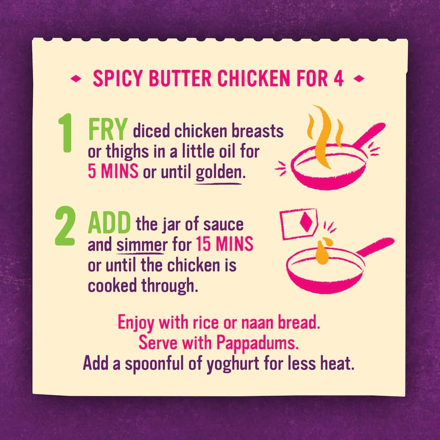 Pataks Recipe Base Butter Chicken Hot Jar 450g