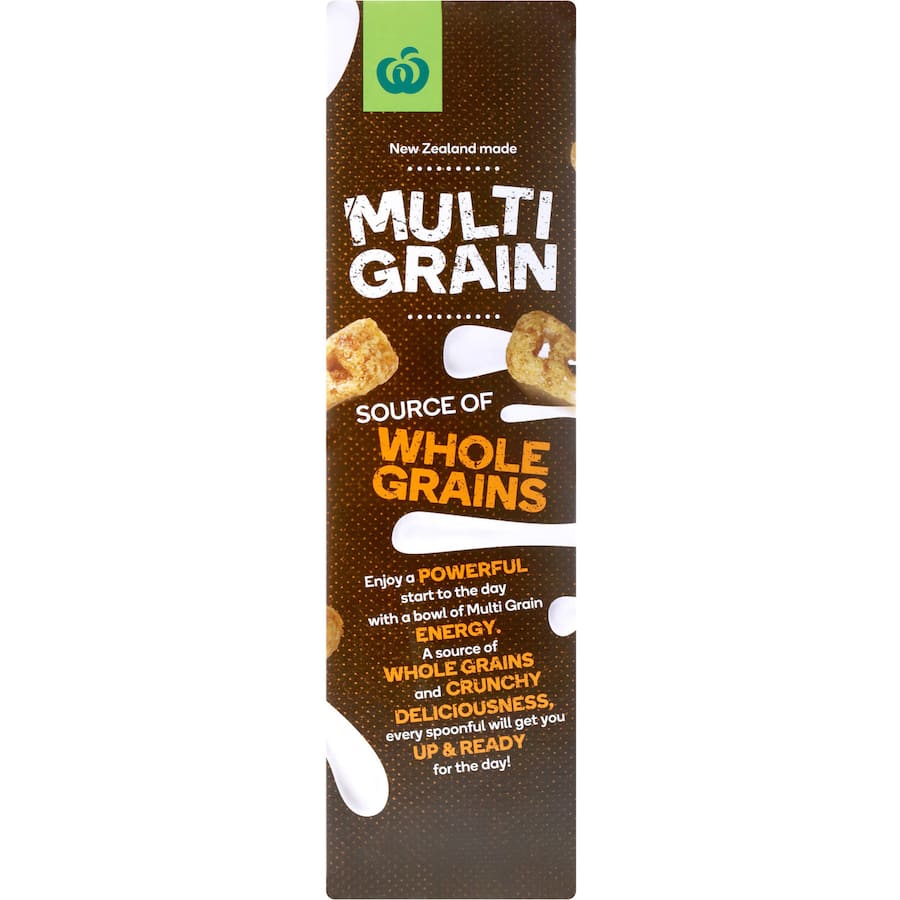 Bowl of Woolworths Multigrain Cereal featuring whole grains, promoting health and energy for a vibrant morning.
