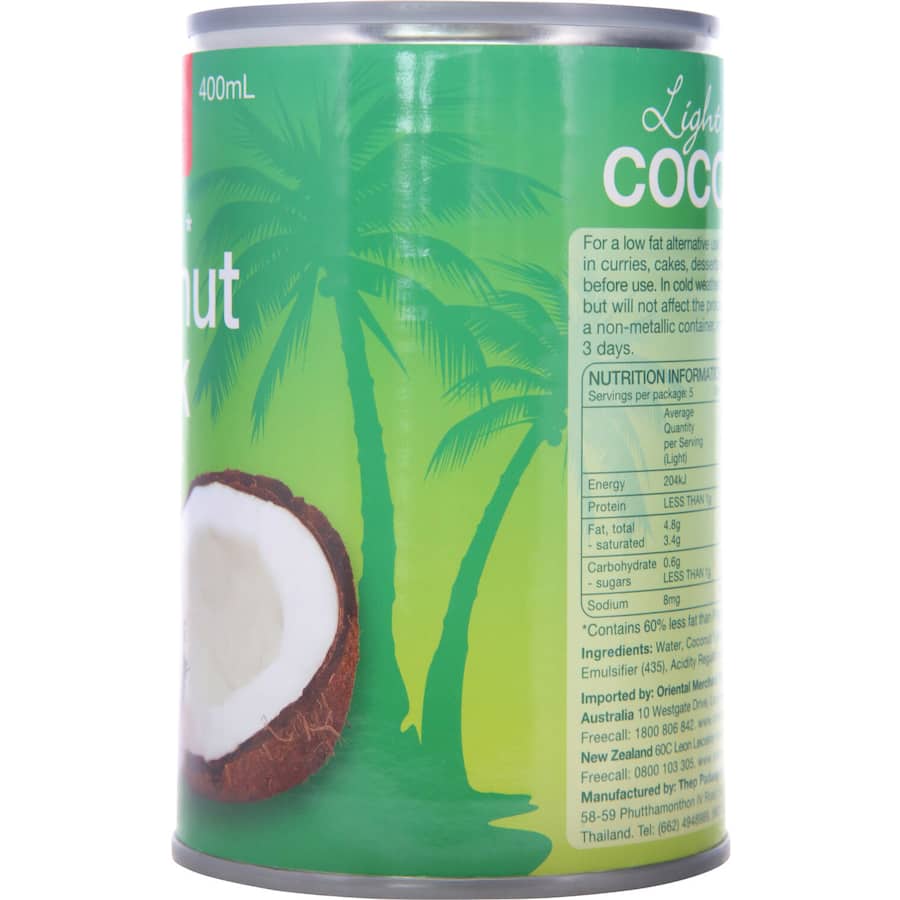 Tcc Coconut Milk Light Can 400mL
