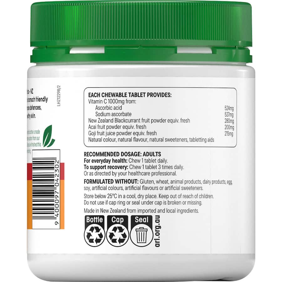 Healtheries Vitamin C Superfruits 1000mg, a powerful immunity-boosting supplement packed with antioxidant-rich superfruits.