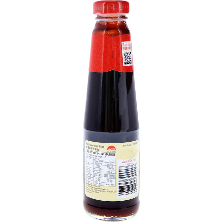 Lee Kum Kee Panda Brand Asian Oyster Sauce, a rich, flavorful condiment perfect for marinating and stir-frying.