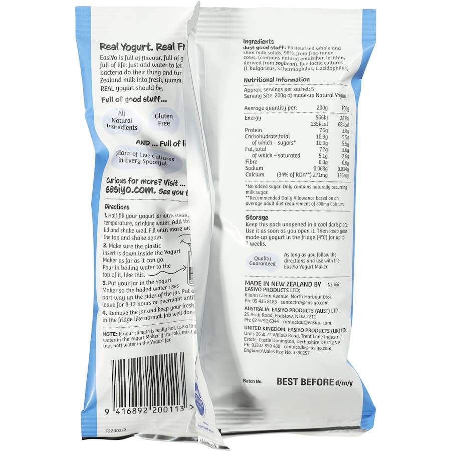 Easiyo Yoghurt Base Natural Sachet 140g