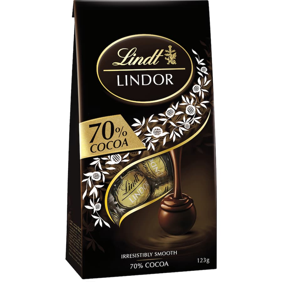 Lindt Lindor Chocolate Sharepack Dark 70% Pouch bag 123g