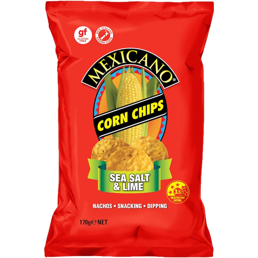 Mexicano Corn Chips Sea Salt & Lime 170g