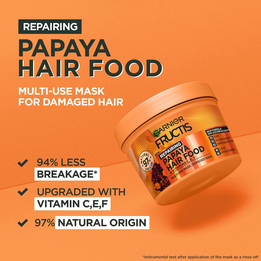 Garnier Fructis Hair Mask Papaya Hair Food 390mL