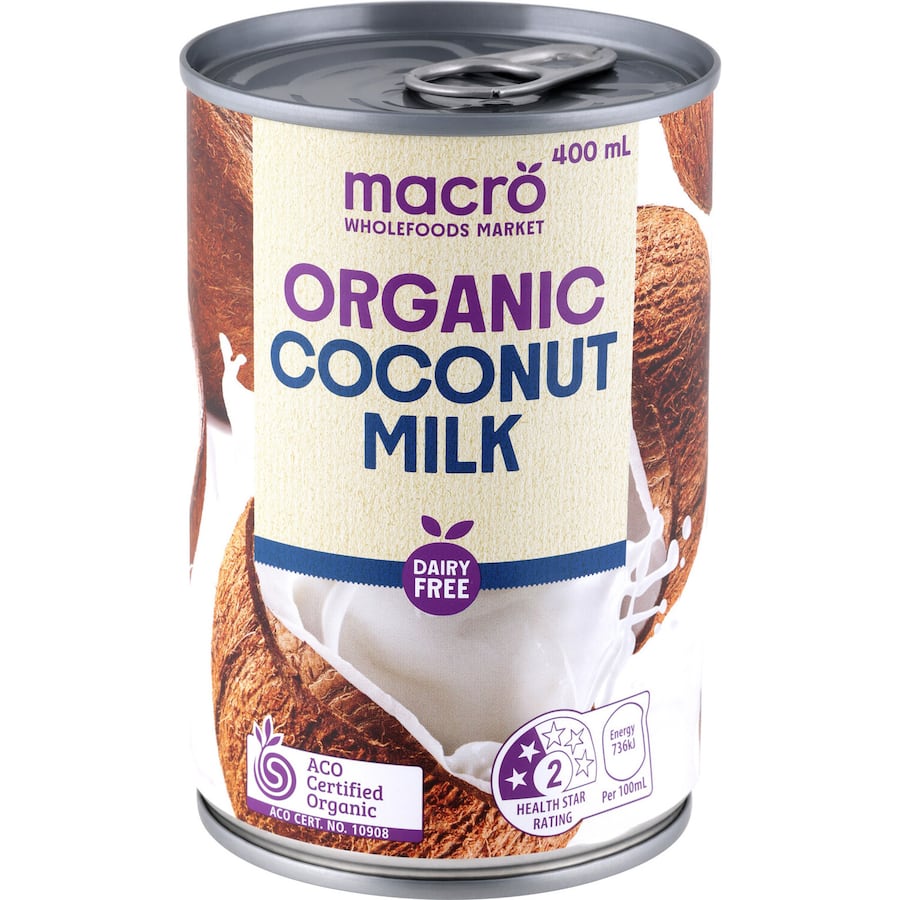 Macro Organic Coconut Milk Tear tab can 400mL