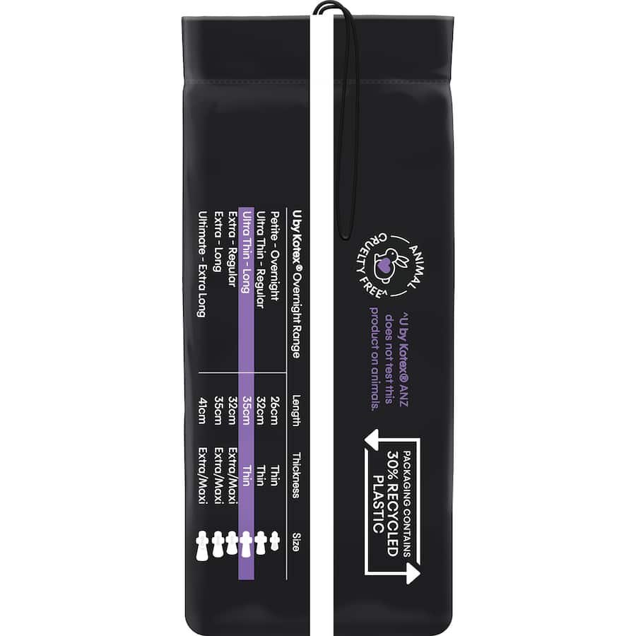 U By Kotex Ultrathins Pads Overnight Long With Wings 8pack