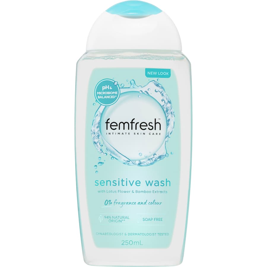Gentle pH-balanced intimate wash with soothing botanicals, perfect for sensitive skin and daily freshness.