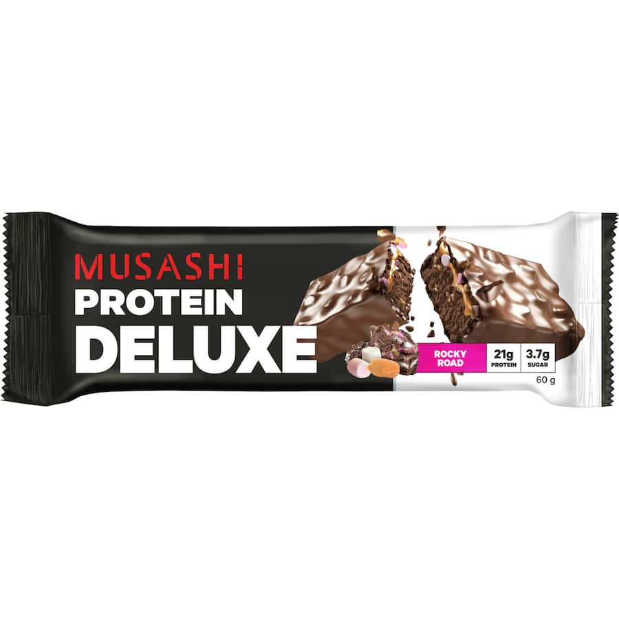 Musashi Deluxe Protein Nutrition Bar Rocky Road 60g