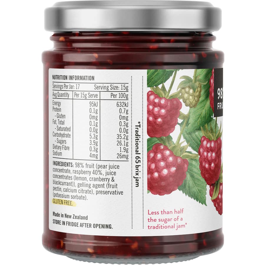 Barkers Spreadable Fruit Raspberry No Refined Sugar 260g