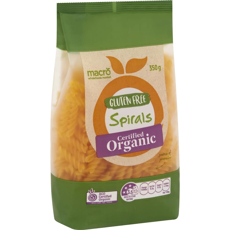 Macro Organic Pasta Spirals Gluten Free