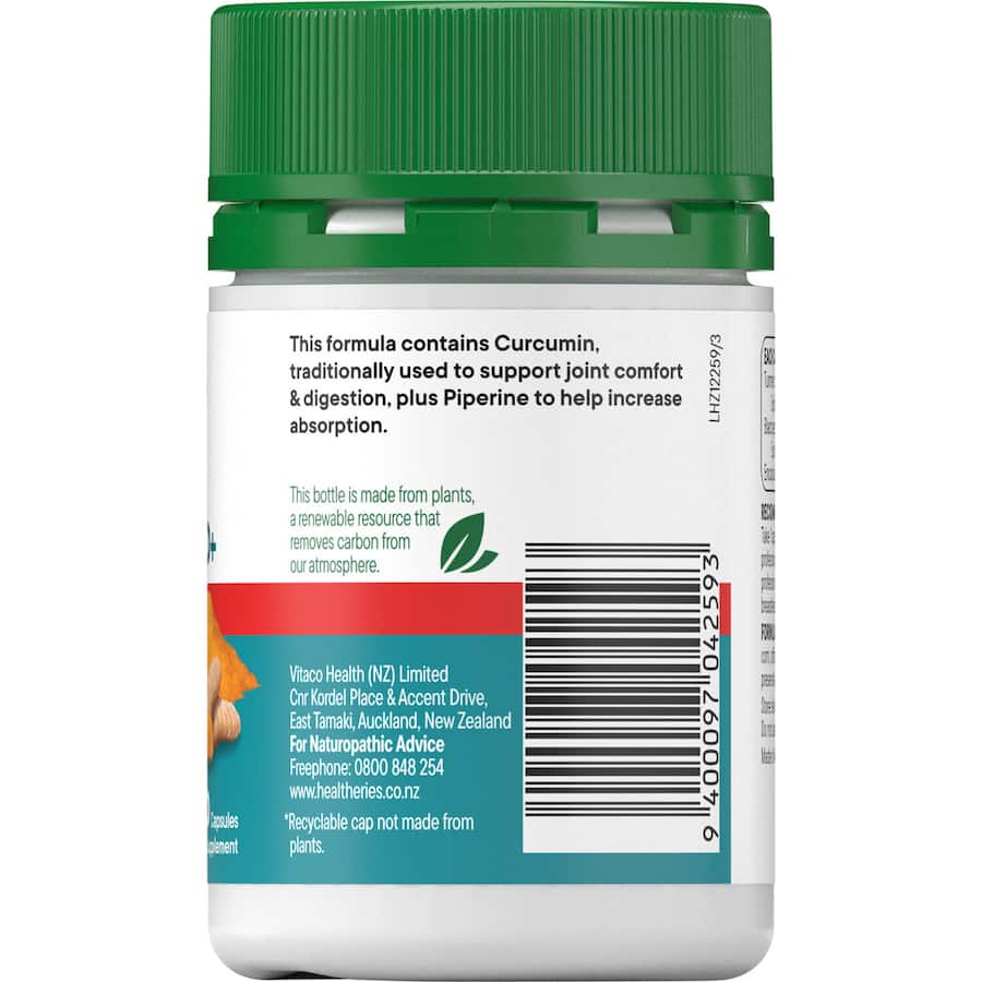 Healtheries Turmeric High Strength 17,000 capsules for enhanced health with 17,000 mg turmeric extract, supporting joints and immunity.