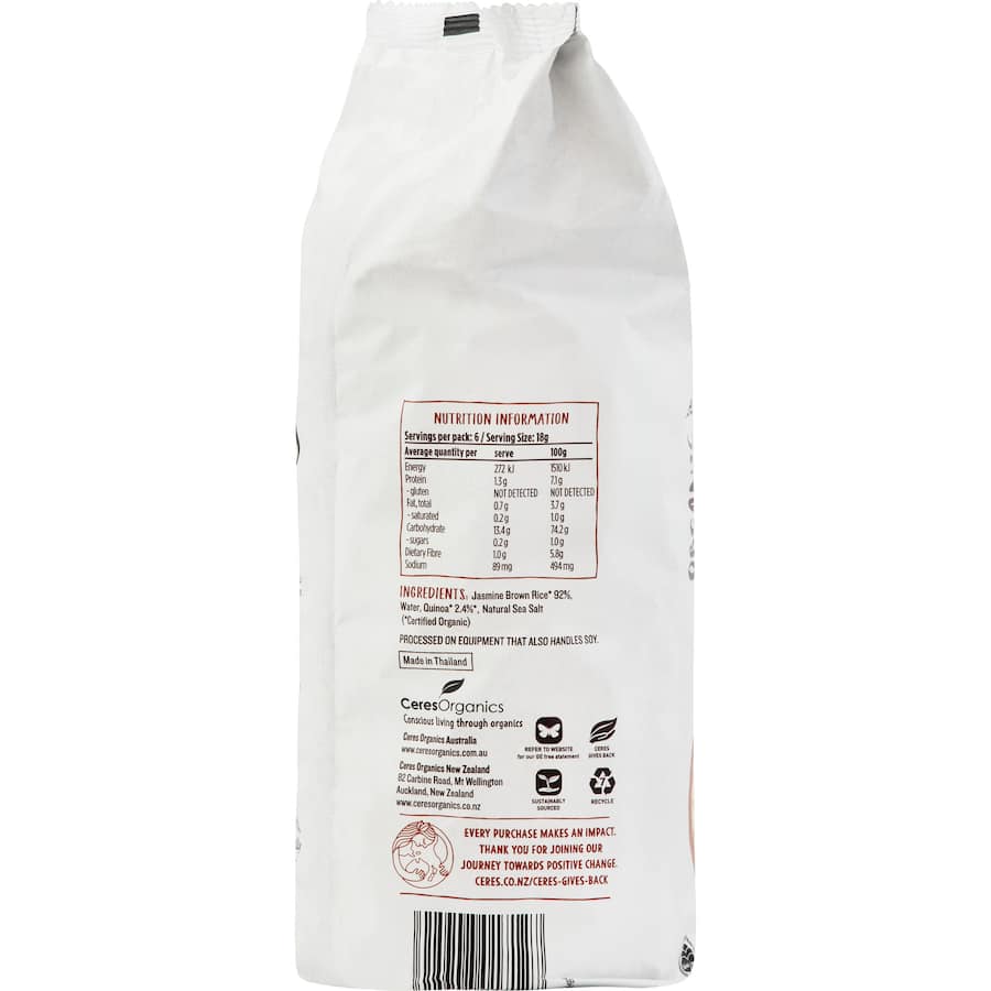 Ceres Organics Rice Cakes Quinoa 110g