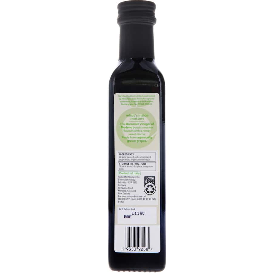 Macro Organic Balsamic Vinegar 4 Leaf 250mL