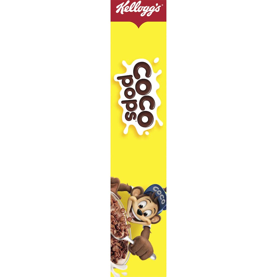A bowl of Kellogg's Coco Pops Original cereal, showcasing crunchy chocolate puffs ideal for breakfast or snacks.