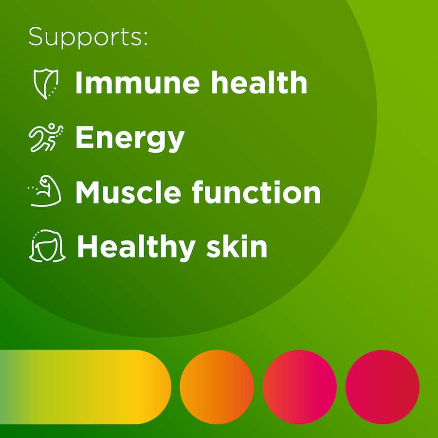 Centrum Advance Adults Daily Multivitamin, supports energy, immunity, skin, and muscle health with key vitamins and minerals.