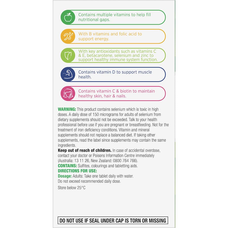 Centrum Advance 50+ multivitamin tablets designed for individuals over 50, supporting energy, eye health, immunity, and heart health.