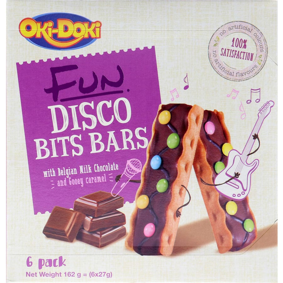 Oki Doki Cake Bars Disco Bites 6pk 162g